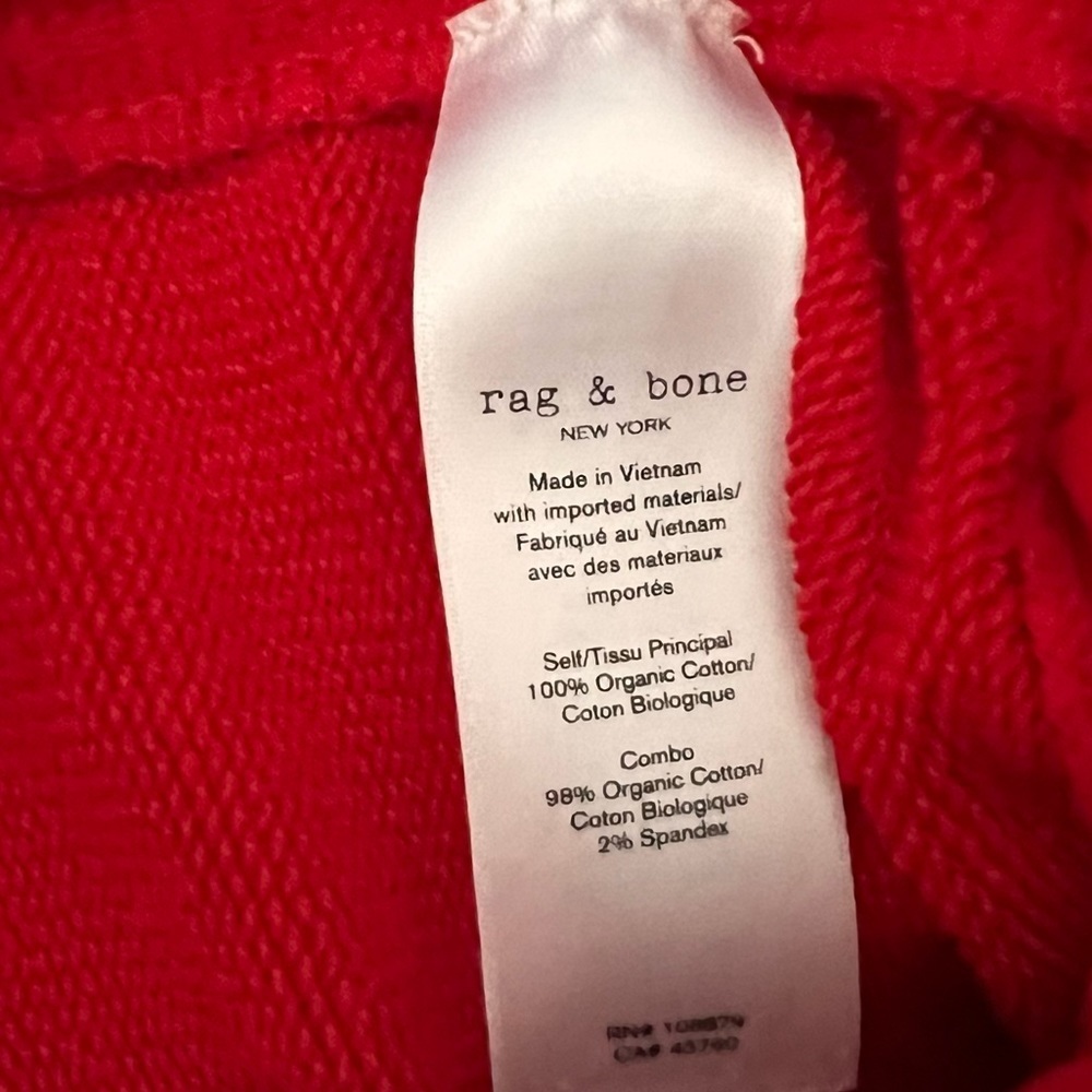 Rag And Bone Terry Red Drawstring Lounge Sweatpan… - image 5